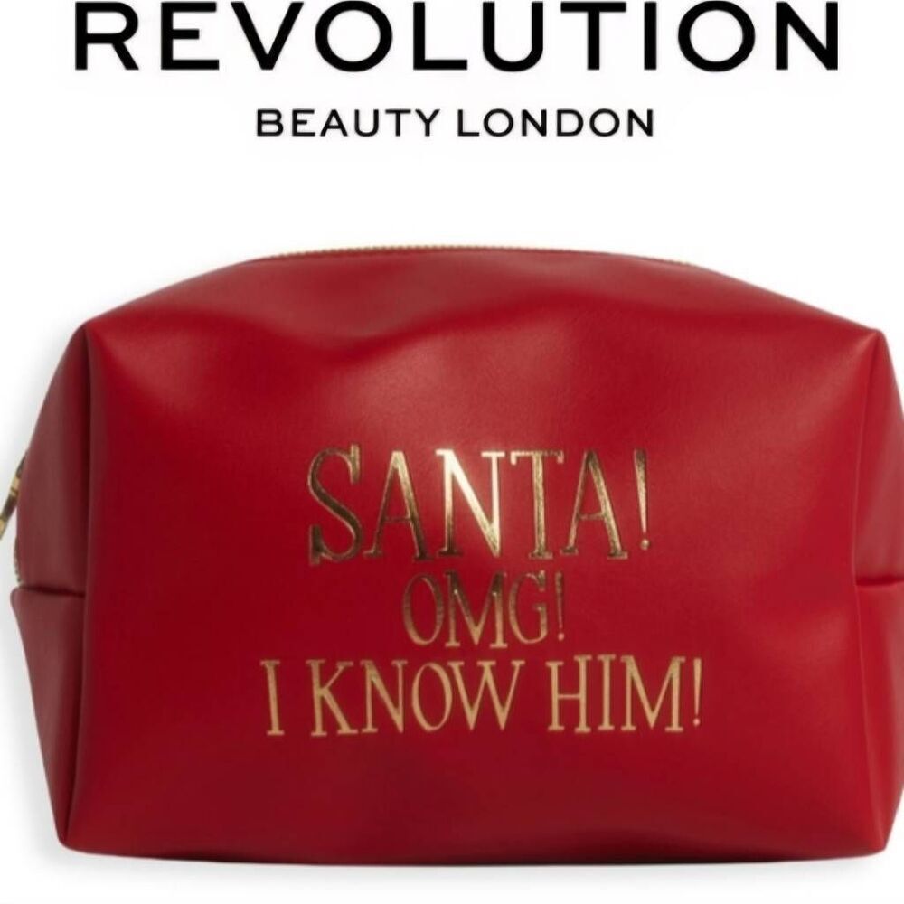 Revolution Beauty X Elf Santa! OMG! I Know Him! Cosmetic Bag